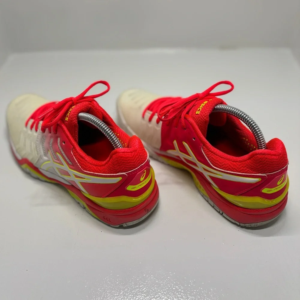 ASICS Gel-Resolution 7 Women’s 9.5 Tennis Shoes Red Pink White Athletic Sneakers - Picture 5 of 13